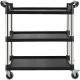 SVOPES Utility Service Cart, Hand Truck 3 Shelf, 220 lbs., Heavy Duty, Rolling w/ Lockable Wheels, 40 in. x 19.3 in. x 38.6 in. FW101X49X98CMTXSBV0-829