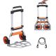 SVOPES Folding Hand Truck, 275 lbs. Capacity, Aluminum Portable Cart, Convertible with Telescoping Handle and PP+TPR Wheels KZDSTHC275B0DFN3AV0-823