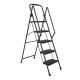 Kahomvis Folding Step Stool, 5 ft. 5 Step Steel Step Ladder (12 ft. Reach Height), 500 lb. Load Capacity Type IAA Duty Rating Ladder-LKS-5B