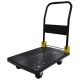 Black 28 in. D x 19 in. W Metal Foldable Platform Handle Push Hand Truck Cart, 440 lbs. Capacity Dolly Cart on Wheels io-107