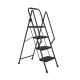 Kahomvis 4-Step Steel Lightweight Step Stool (10 ft. Reach Height), 500 lbs. Load Capacity Type IAA Duty Rating Ladder-LKS-T4B