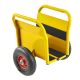 Yellow Heavy Duty Panel Dolly, Slab Dolly, 2-Handles 10 in. Solid Rubber Tires, Weight 1000 lbs. All-Terrain Movement QR801-1