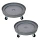 900 lbs. Capacity 30-55 gal. Heavy Duty Plastic Drum Dolly Drum Cart Barrel Dolly with 5-Swivel Casters Wheel (2-Pack) io-149