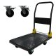 Amucolo 440 lbs. Weight Capacity Black Foldable Platform Push Hand Truck Cart Dolly Cart with 2-Swivel Brake Wheels Urb-CYW2-0396