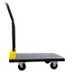 Amucolo 880 lbs. Weight Capacity Black Foldable Platform Push Hand Truck Cart Dolly Cart with 2-Swivel Brake Wheels Urb-CYW2-0403