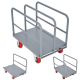 2000 lb. Capacity Steel Heavy Duty Panel Hand Truck with 6 in. Swivel Brake Casters and 3-Side Handrails, Drywall Cart Drywall-C01