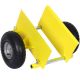 WRIGHTMASTER 600 lbs. Capacity Panel Dolly with 10 in. Pneumatic Wheels, Yellow DJ2259168