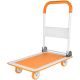 Huluwat Light Yellow 330 lb. Capacity D-Handle Foldable Hand Truck with 2 360° Wheels and 2 Fixed Wheels S-126276