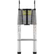 SKYSHALO Telescoping Ladder, 18.5 ft. Aluminum One-button Retraction Collapsible Extension Ladder, 400 lbs. Capacity SSLTQ185190KGN6RJV0-1224