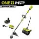 RYOBI ONE+ HP 18V Brushless 15 in. Attachment Capable String Trimmer & Rubber Sweeper Attachment w/ 6.0 Ah Battery & Charger P20220-RYSWPRUB