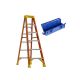 Werner 6 ft. Fiberglass Step Ladder with 300 lbs. Load Capacity Type IA Duty Rating and Lock-in Job Caddy Accessory NXT1A06xAC54-JC