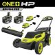 RYOBI ONE +HP 18V Brushless 20 in. Cordless Self-Propelled Lawn Mower w/ Lawn Stripper Kit & (2) 6.0 Ah Batteries and Chargers PBLLM05K2-ACLS01