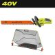 RYOBI 40V 24 in. Cordless Battery Hedge Trimmer with Debris Collector (Tool Only) RY40HG01B-A54HG01
