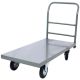 Dark Gray Steel Platform Truck Industrial Flat Dolly Cart with Wheels, Heavy Duty 2000 lb. Capacity Hand Truck io-205