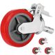 SVOPES Scaffolding Wheels (Set of 4) 8 in. Heavy Duty Casters, 3200 lbs. Load Capacity, Locking Stem Casters with Brake, Red TX9-5TXJAZJLRED01V0-250206