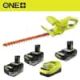 RYOBI ONE+ 18V HIGH PERFORMANCE Kit w/ (2) 4.0 Ah Batteries, 2.0 Ah Battery, Charger, & FREE ONE+ 18” Cordless Hedge Trimmer PSK108SB-P2607BTL