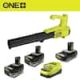RYOBI ONE+ 18V HIGH PERFORMANCE Kit w/ (2) 4.0 Ah Batteries, 2.0 Ah Battery, Charger, & FREE ONE+ 250 CFM Cordless Leaf Blower PSK108SB-P21011BTL