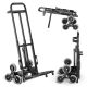 SVOPES 460 lbs. Capacity Stair Climbing Cart, Heavy-Duty Folding Dolly Hand Truck, Dual Handle, 6 Wheels and Elastic Ropes TCSPLCHS460LUZUQRV0-250206