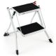 Cisvio 1.5 ft. Reach Folding 2 Step Ladder with Anti-Slip Pedal and Large Foot Pads D0102HQR3PW