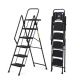 WRIGHTMASTER 5-Step Steel Folding Step Ladder (10 ft. Reach), 500 lb. Load Capacity, with Anti Slip Wide Pedals and Tool Tray YKJP257603