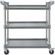 SKYSHALO 3-Shelf Heavy-Duty Utility Hand Truck Service Cart 220 lbs. Food Service Cart Rolling Utility Cart with Lockable Wheels FW101X49X98CMRM6WV0-2533