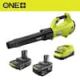 RYOBI ONE+ 18V Lithium-Ion Starter Kit with 2.0 Ah Battery, 4.0 Ah Battery, Charger and FREE ONE+ HP 120 MPH 450 CFM Blower PSK106SB-P21014BTL