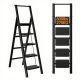 Miscool Anky 5-Step 9 ft. Reach Height Steel Step Stool 600 lb. Load Capacity LADHD1086091