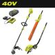 RYOBI 40V 15 in. Expand-It Cordless Capable String Trimmer, Edger, and Hedge Trimmer Attachments with 4.0 Ah Battery & Charger RY40ST01K-RYEDG-RYHDG