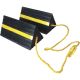 Ironton 2-Pk. Aircraft Wheel Chocks, Small Size, Ribbed Rubber, Model# RWC05-NT
