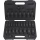 Klutch Chrome Moly 1/2in.-Drive Deep Impact Socket Set, 29-Pc., SAE/Metric