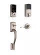 Kwikset Premis Touchscreen Smart Lock Single Cylinder Satin Nickel Keypad Electronic with Avalon Handleset and Tustin Lever