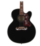 Epiphone - EJ-200SCE Jumbo Acoustic-Electric Guitar - Black