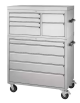TRINITY 43 inch 11-Drawer Stainless Steel Rolling Tool Chest Combo