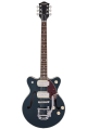 Gretsch - G2655T-P90 Streamliner Center Block Jr. Double-Cut P90 Electric Guitar - Midnight Sapphire on Vintage Mahogany Stain