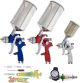 TCP Global Complete Professional 9 Piece HVLP Spray Gun Set