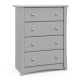 Storkcraft 4 Drawer Crescent Pebble Gray Dresser