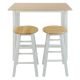 Casual Home White Solid Wood Breakfast (Set) w/ 2-Chairs