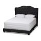 Baxton Studio - Aden Charcoal Gray King Bed