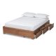 Baxton Studio Wren Walnut Full Platform Storage Bed Frame