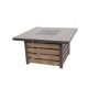 Hampton Bay Summerfield 44inch x 24.5inch Square Steel Propane Fire Pit w/ Wood-Look Tile Top