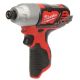 Milwaukee M12 12-Volt Lithium-Ion Cordless 1/4-in Hex Impact (Tool-Only)