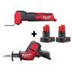 Milwaukee M12 FUEL 12-Volt Lithium-Ion Cordless Oscillating Multi-Tool and HACKZALL w/ two 3.0 Ah Batteries