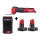 Milwaukee M12 FUEL 12-Volt Lithium-Ion Cordless Oscillating Multi-Tool and Jobsite Radio w/ two 3.0 Ah Batteries