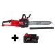 Milwaukee M18 FUEL 18-Volt Lithium-Ion Brushless Cordless 16 in. Chainsaw with M18 5.0 Ah Battery