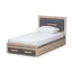 Baxton Studio Pandora Dark Gray Twin Storage Bed