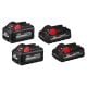 Milwaukee M18 18-Volt Lithium-Ion High Output 6.0Ah and 3.0Ah Battery Pack (4-pk)