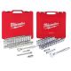 Milwaukee 3/8-in and 1/2-in Drive SAE/Metric Ratchet and Socket Mechanics Tool Set (103-Piece)