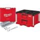 Milwaukee 1/2 in. Drive SAE/Metric Mechanics Tool Set (47-Piece) w/ PACKOUT 2-Drawer Tool Box