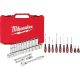 Milwaukee 3/8 in. Drive SAE Ratchet and Socket Mechanics Tool Set w/ Screwdriver Set (38-Piece)