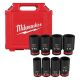 Milwaukee SHOCKWAVE 3/4-inch Drive SAE Deep Well Impact 6 Point Impact Socket Set (8-Piece)